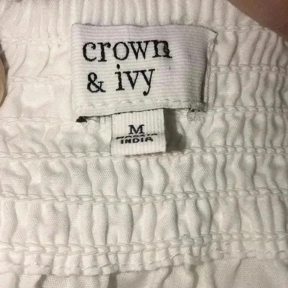 Crown & Ivy Poplin Blouse Size M—E1 - Picture 6 of 8